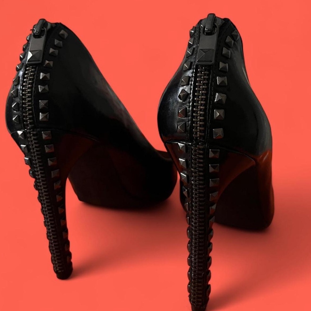 Bejeweled green heels